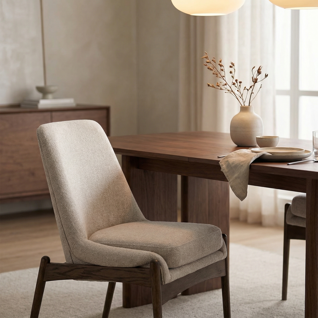 Brandon Dining Chair - Light Camel + Oak