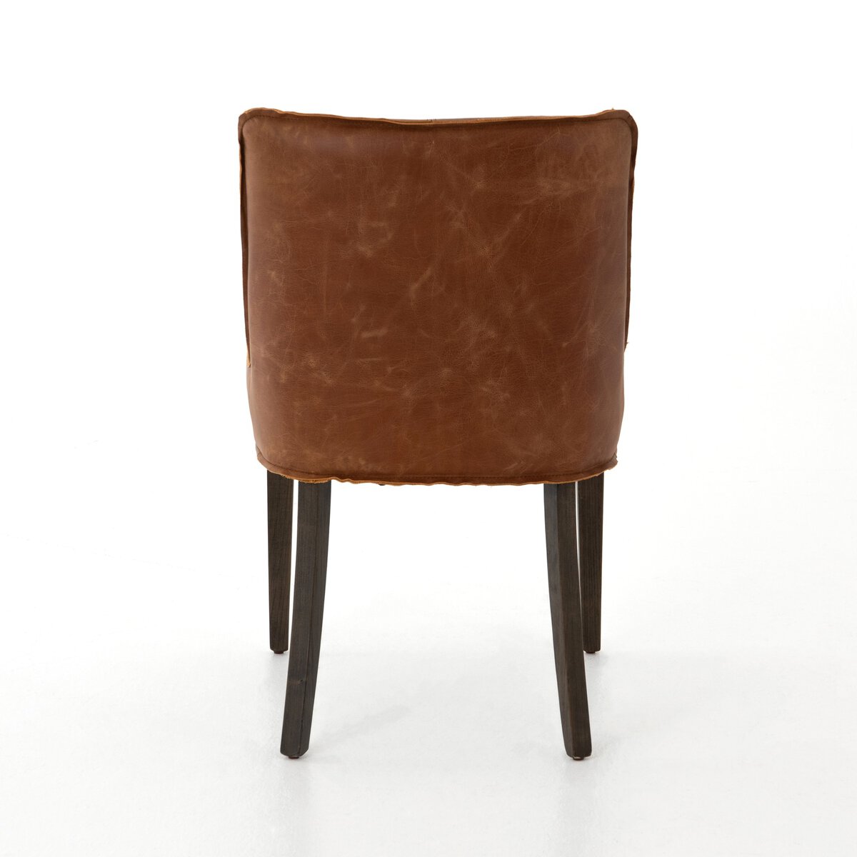Ayla Top Grain Leather Dining Chair - Sienna Chestnut