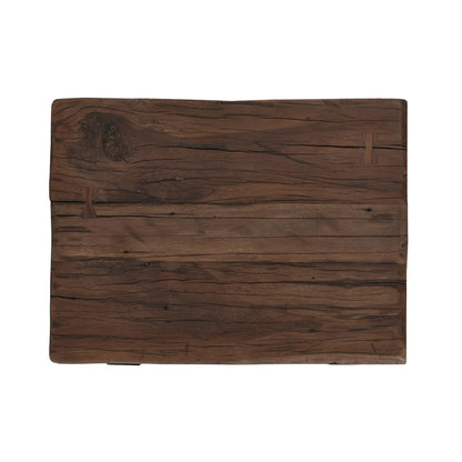 Dante 30" Oak End Table - Wanut + Iron