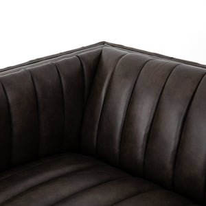 Augustus 97" Top Grain Leather Sofa - Wolf - Classic Carolina Home
