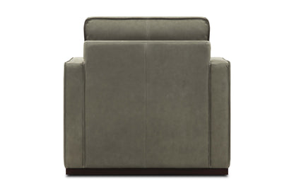 Willis 36" Top Grain Leather Swivel Chair - Napa Light Gray