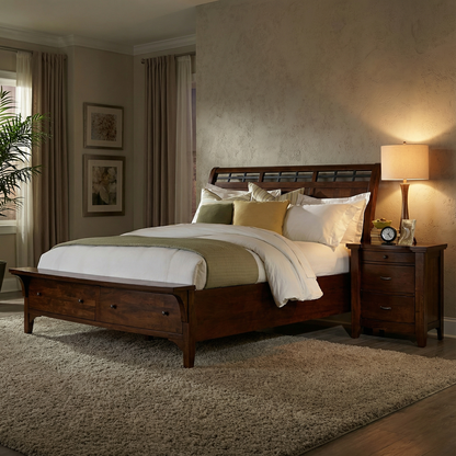 Cashiers 82" Mahogany King Storage Bed - Cocoa