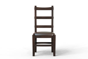 Pascal Acacia Dining End Chair - Natural + Black