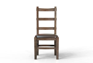 Pascal Acacia Dining End Chair - Natural + Smoke