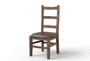 Pascal Acacia Dining End Chair - Natural + Smoke