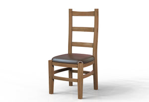 Pascal Acacia Dining End Chair - Natural + Gray