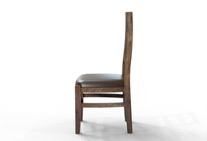 Pascal Acacia Dining End Chair - Natural + Smoke