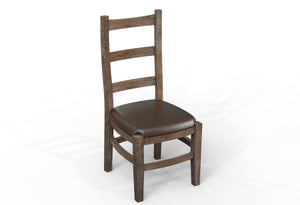 Pascal Acacia Dining End Chair - Natural + Smoke