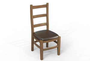 Pascal Acacia Dining End Chair - Natural + Gray