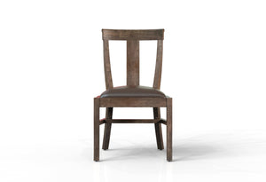 Antony Acacia Dining Side Chair - Natural + Smoke