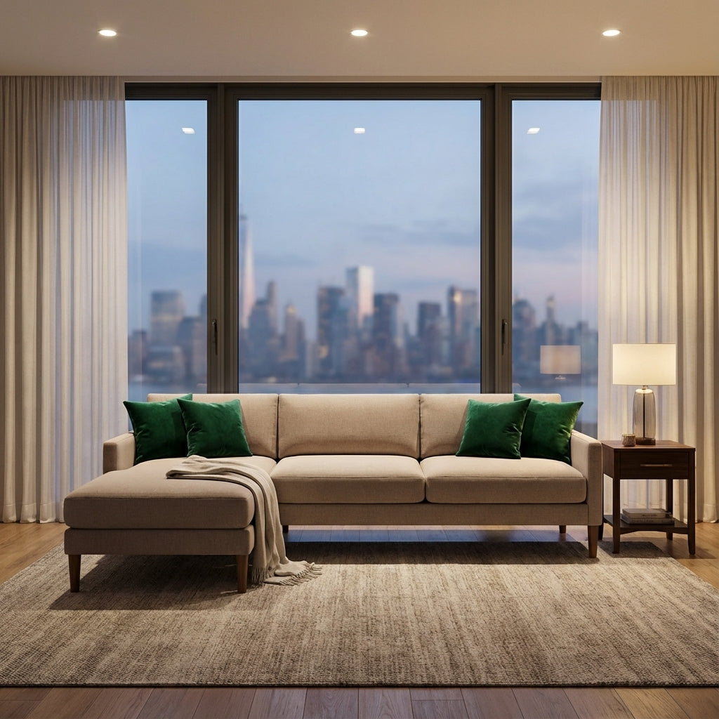 Chelsea Quick Ship 90" 2 Cushion Sofa + Chaise