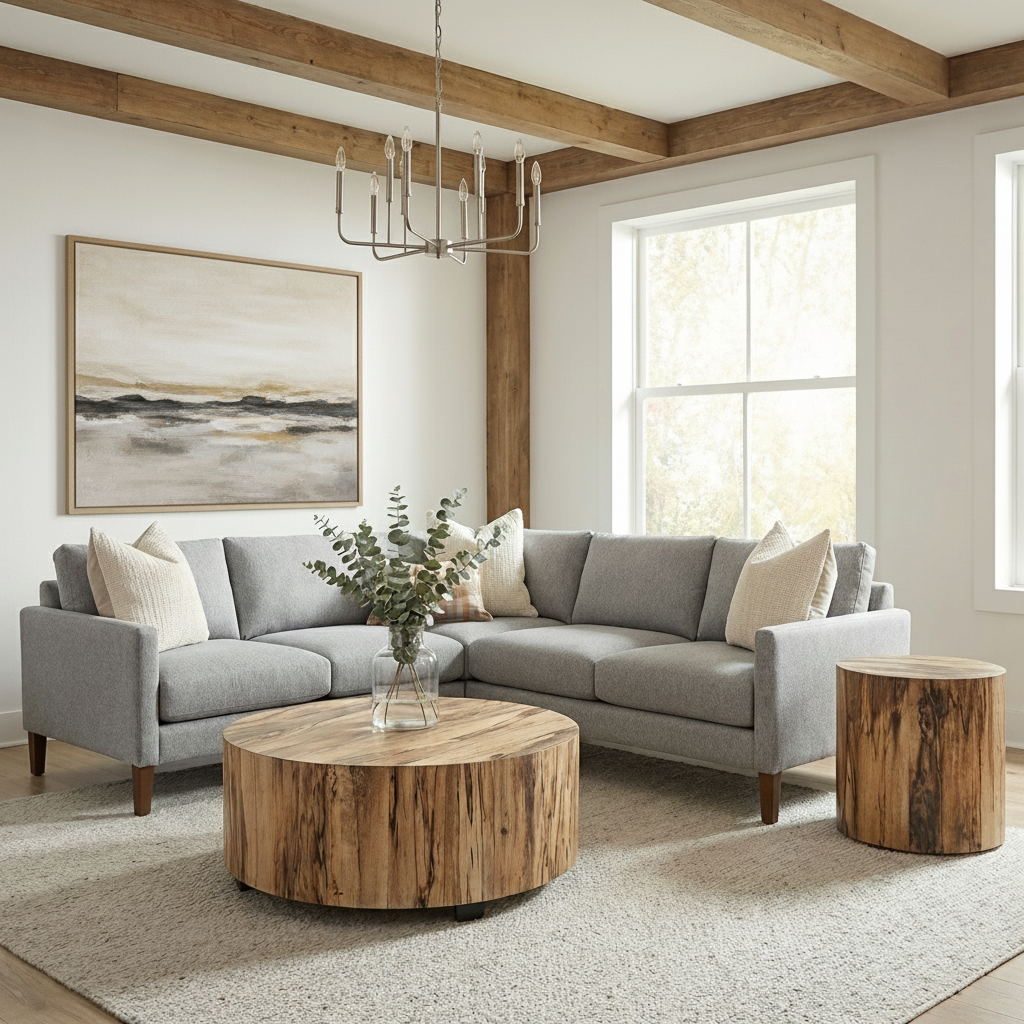 Chelsea Express Ship 93" x 92" 5 Cushion Sectional - C6 Mineral Gray