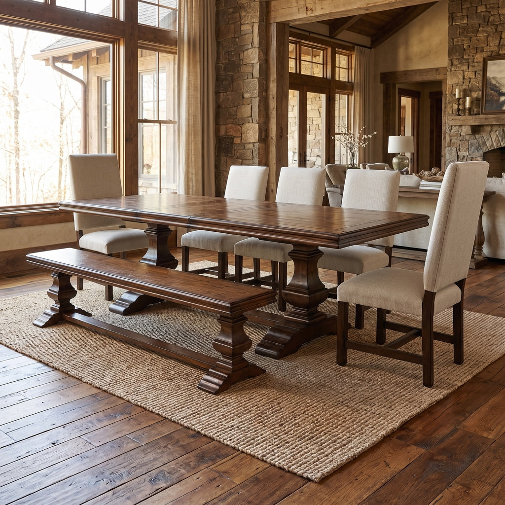 Chesney 82" Dining Bench - Chestnut