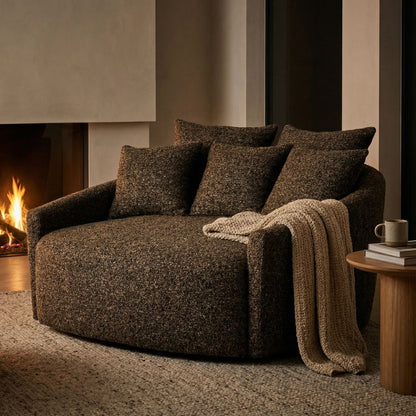 Clarissa 62" Media Lounger - Performance Granite