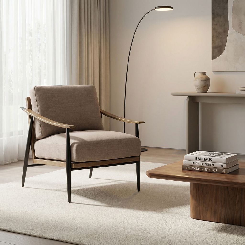 Clark 29" Occasional Chair - Warm Crypton Taupe