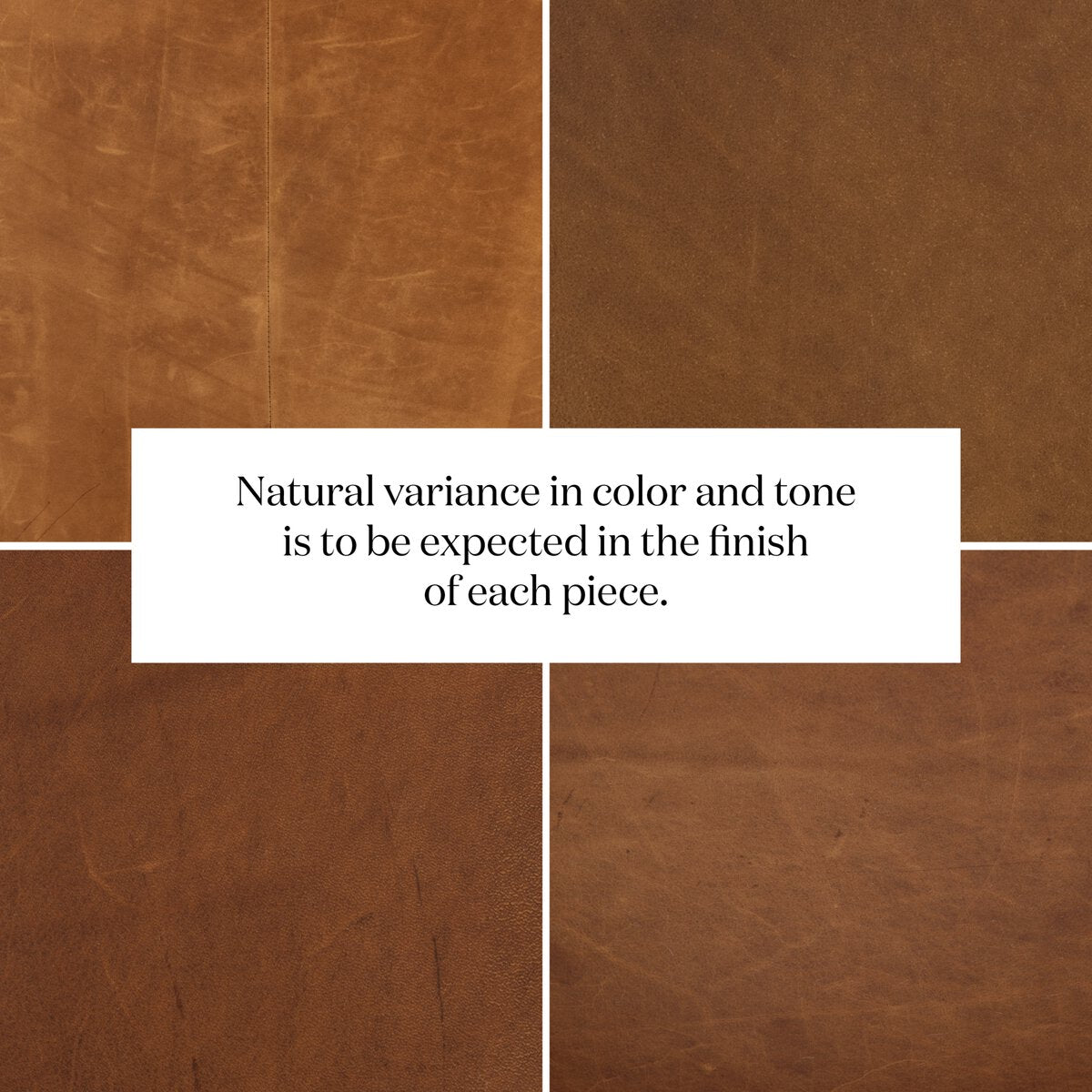 Halton 27" Top Grain Leather Square Ottoman - Heirloom Sienna