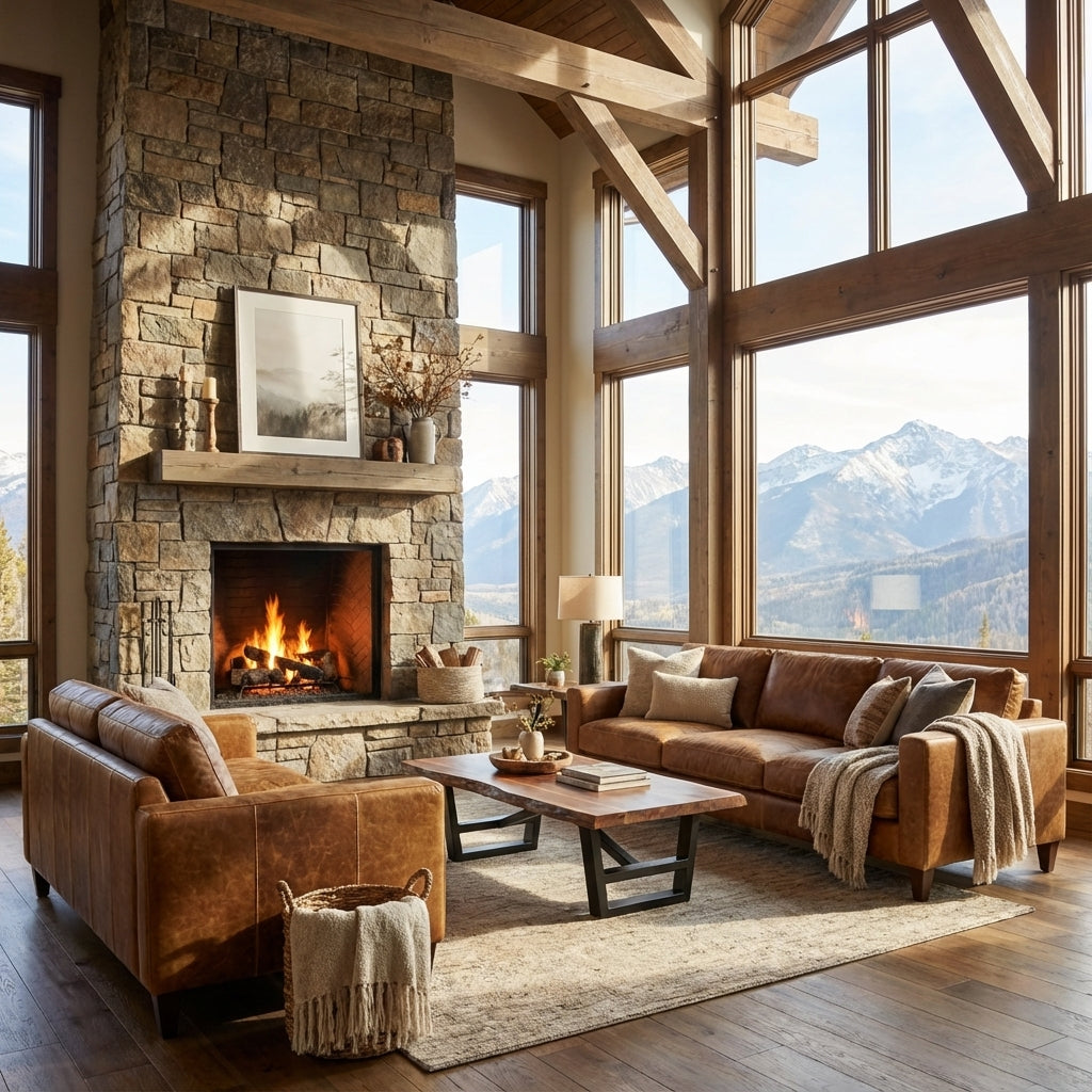 Colton 95" 3 Cushion Top Grain Leather Sofa - Preserve Sunflower