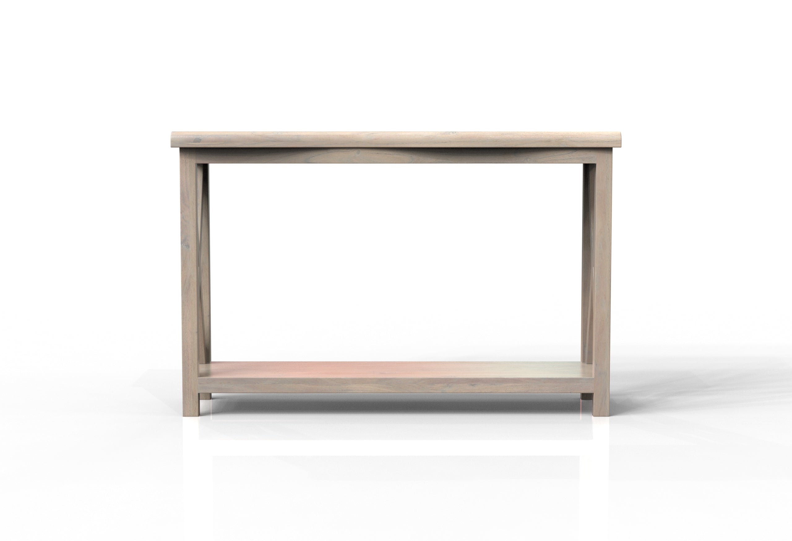 Malcolm Acacia 56" Live Edge Console Table - New White Wash