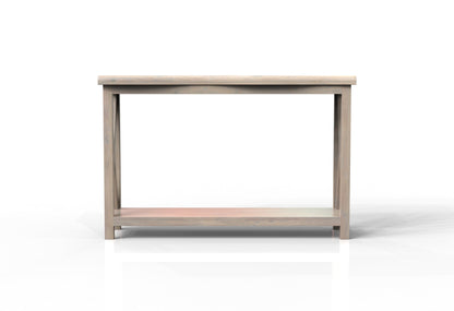 Malcolm Acacia 56" Live Edge Console Table - New White Wash