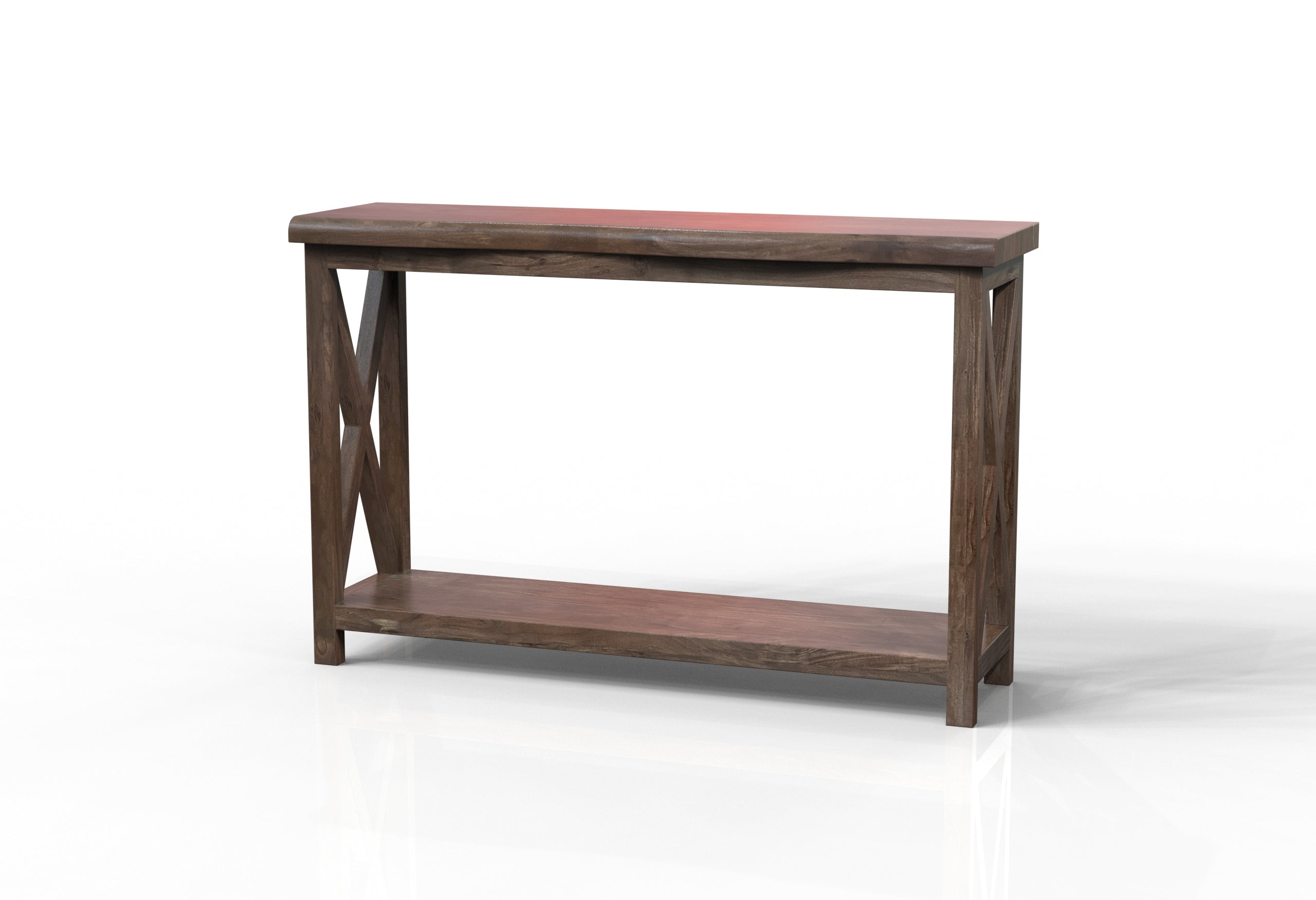 Malcolm Acacia 56" Live Edge Console Table - Natural + Smoke
