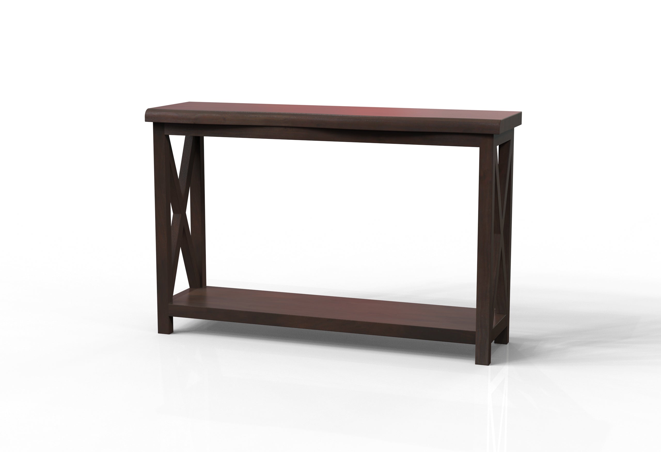 Malcolm Acacia 56" Live Edge Console Table - Natural + Black