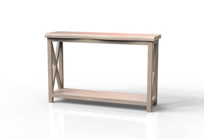Malcolm Acacia 56" Live Edge Console Table - New White Wash
