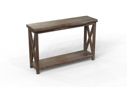 Malcolm Acacia 56" Live Edge Console Table - Natural + Smoke