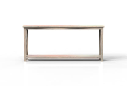 Malcolm Acacia 80" Live Edge Console Table - New White Wash