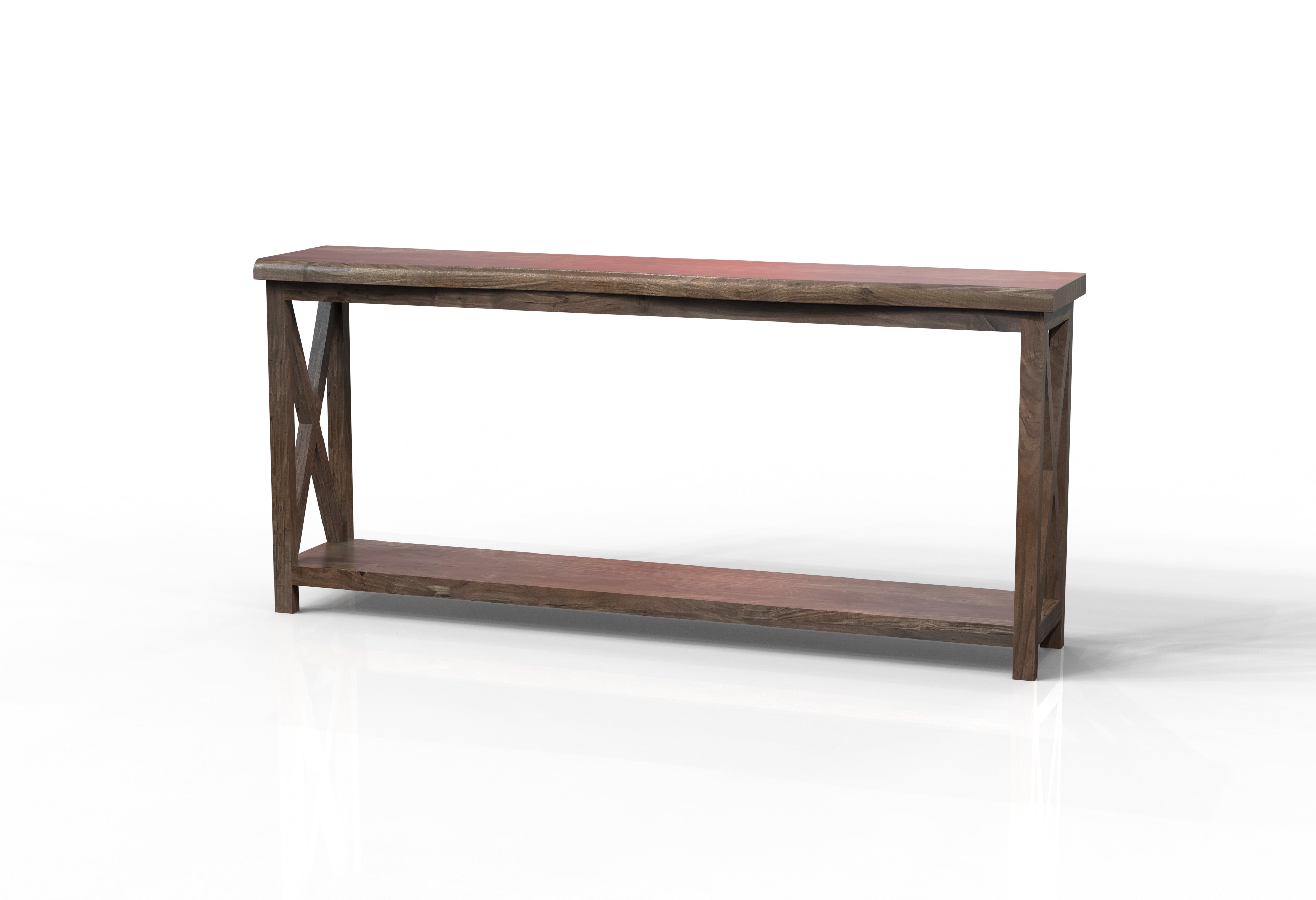 Malcolm Acacia 80" Live Edge Console Table - Natural + Smoke