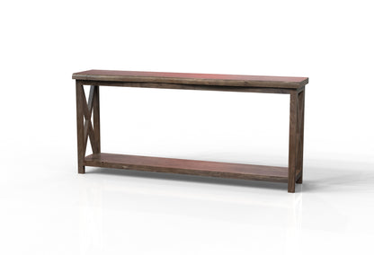 Malcolm Acacia 80" Live Edge Console Table - Natural + Smoke