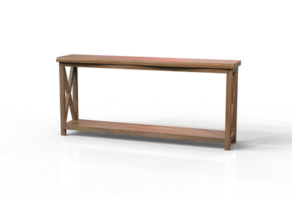 Malcolm Acacia 80" Live Edge Console Table - Natural + Gray