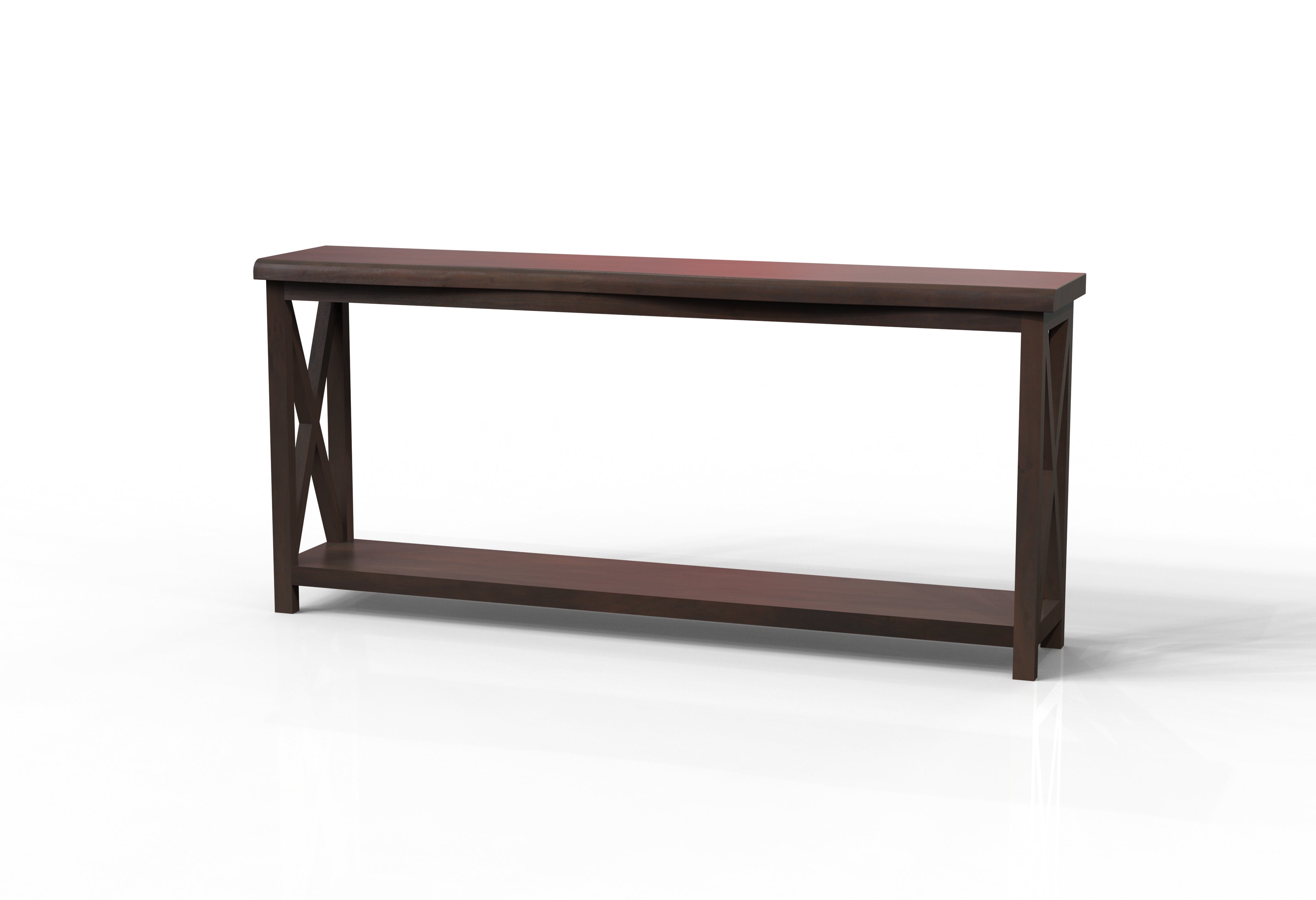 Malcolm Acacia 80" Live Edge Console Table - Natural + Black