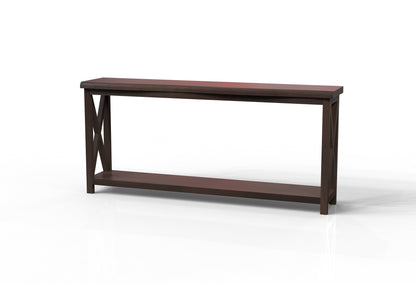 Malcolm Acacia 80" Live Edge Console Table - Natural + Black