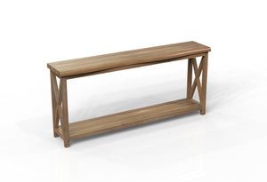 Malcolm Acacia 80" Live Edge Console Table - Natural + Gray