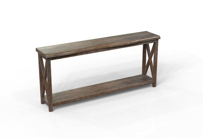 Malcolm Acacia 80" Live Edge Console Table - Natural + Smoke
