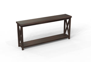 Malcolm Acacia 80" Live Edge Console Table - Natural + Black