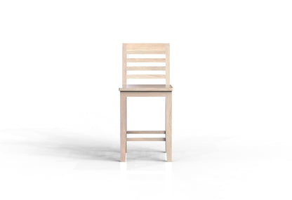 Malcolm Acacia Ladderback Counter Stool - New White Wash