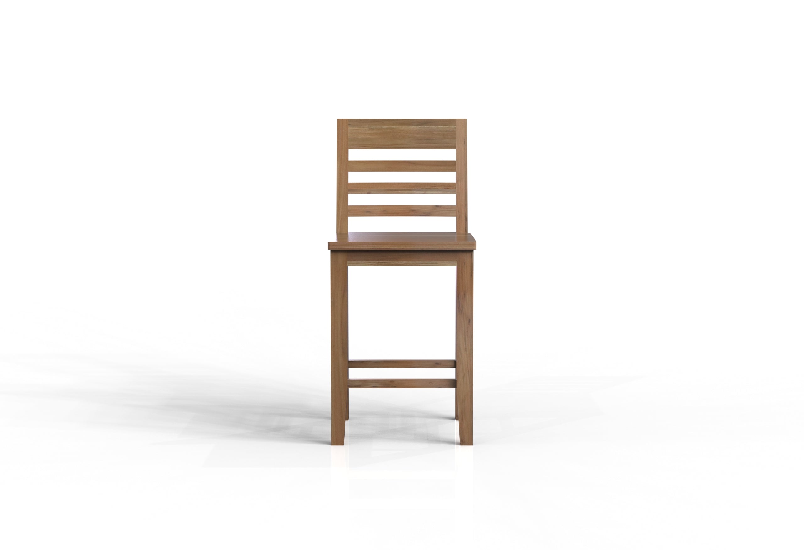 Malcolm Acacia Ladderback Counter Stool - Natural + Gray