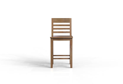 Malcolm Acacia Ladderback Counter Stool - Natural + Gray