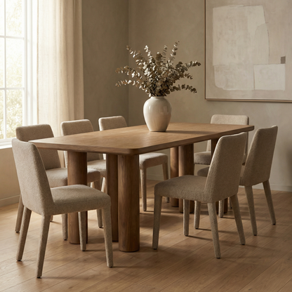 Cyrus 84" Oak Dining Table - Warm Oak