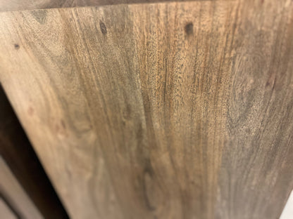 Billings 72" Acacia Breakfront 4 Door Sideboard - Natural + Smoke