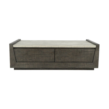 Connor 58" 4 Drawer Coffee Table - Antique Gray