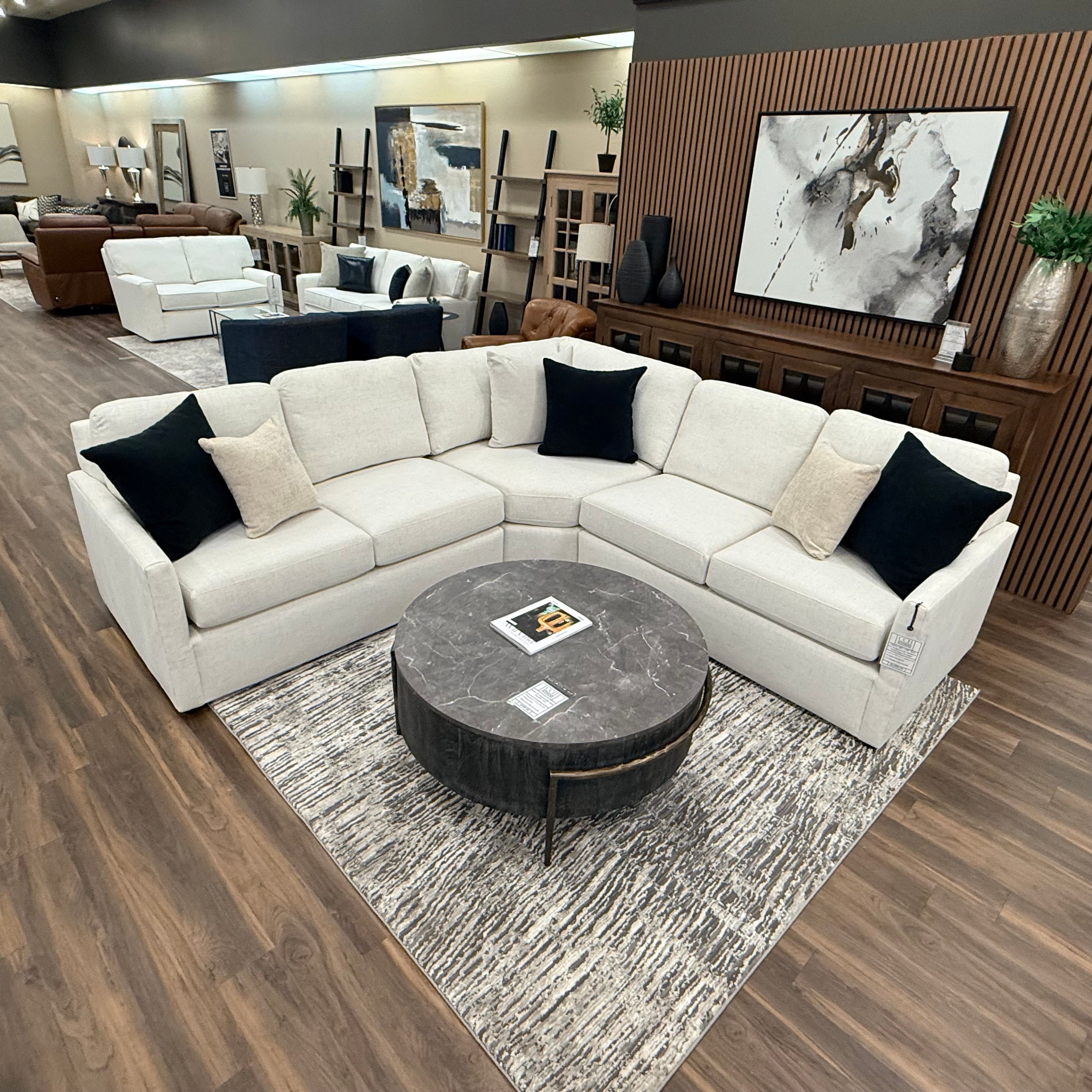 Sabrina 109" x 109" Track Arm Wedge Corner Sectional - Performance Porcelain