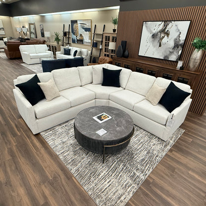 Sabrina 109" x 109" Track Arm Wedge Corner Sectional - Performance Porcelain