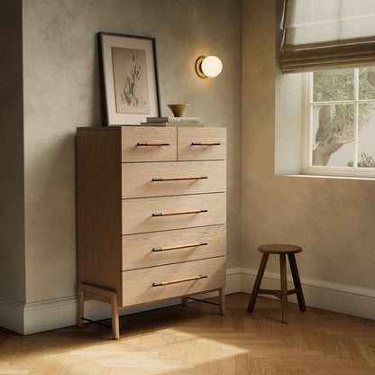 Dale 37" 6 Drawer Tall Dresser - Yucca Oak