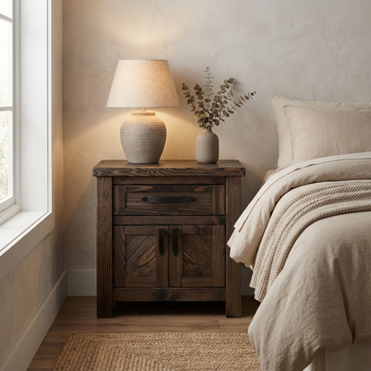 Dalton 28" 2 Drawer Nighstand - Espresso