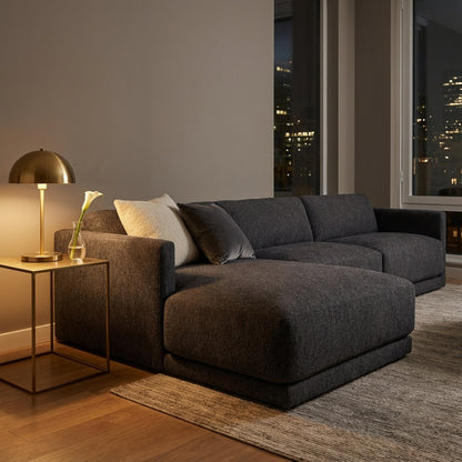 Darius 137" Three Piece Modular Sofa + Chaise