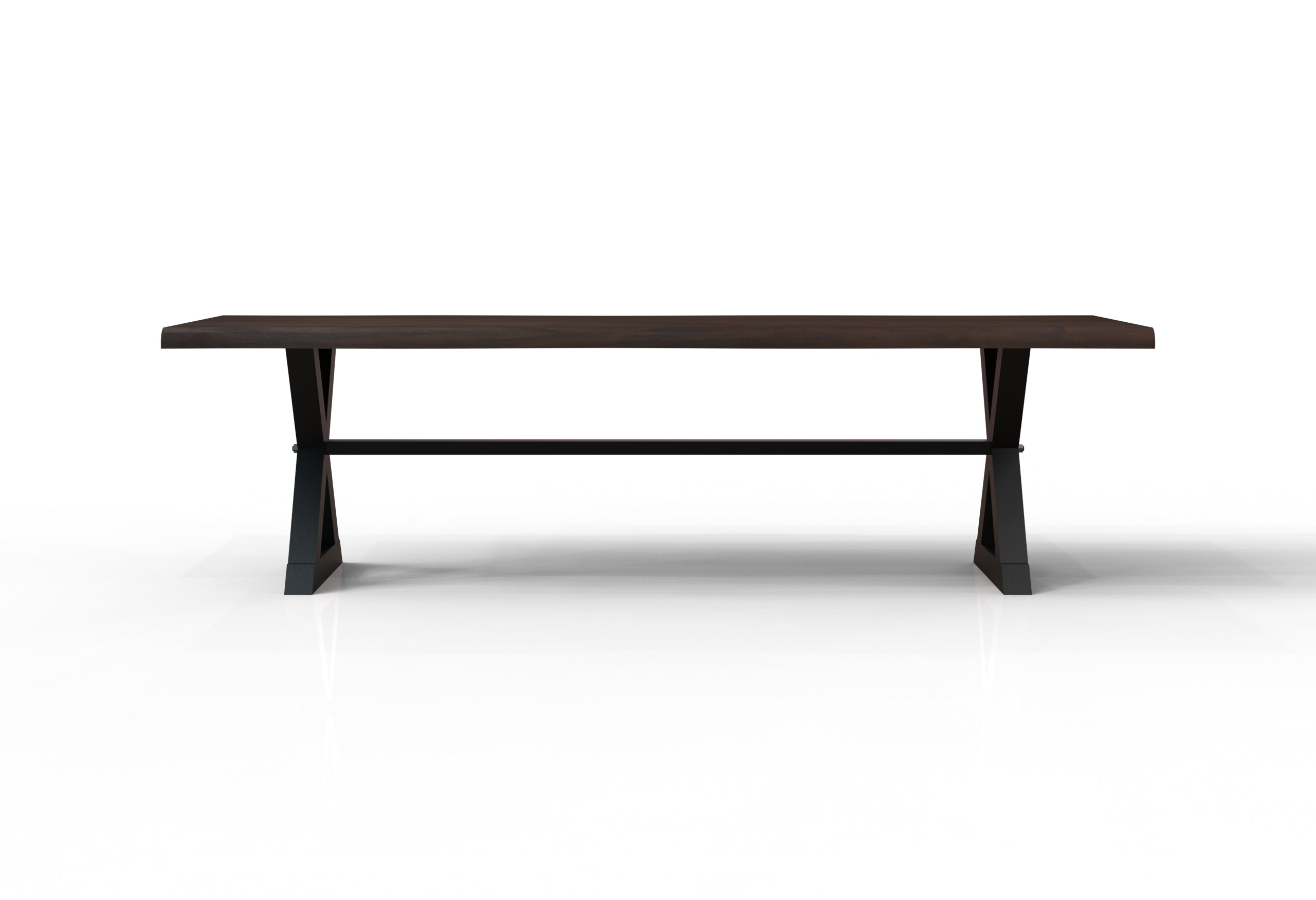 Malcolm Acacia 108" Live Edge Dining Table - Natural + Black
