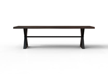 Malcolm Acacia 108" Live Edge Dining Table - Natural + Black
