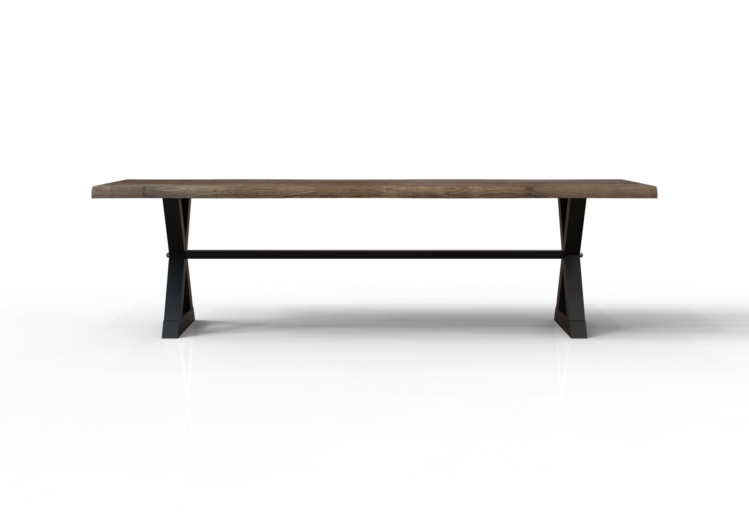 Malcolm Acacia 108" Live Edge Dining Table - Natural + Smoke